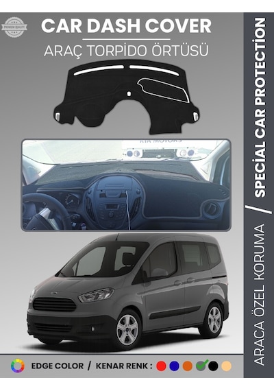 Ford Courier 2013-2020 Ekransız Torpido Örtüsü Panel Koruma Tam Uyum Çatlamayı Önler Kolay Montaj - 887 Stiloto