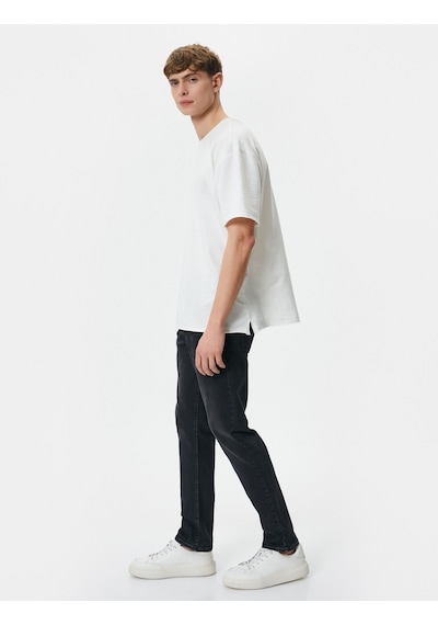 Koton Slim Fit Kot Pantolon - Brad Jean Siyah 4sam40003nd 4SAM40003ND999 Siyah Koton Slim Fit Kot Pantolon - Brad Jean Siyah 4sam40003nd 4SAM40003ND999 Siyah