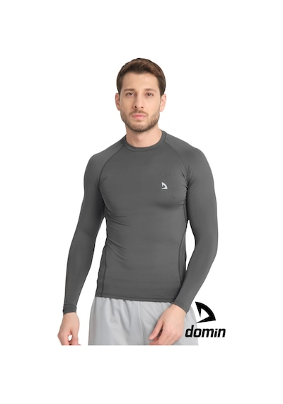 Hnc Sport Erkek Uzun Kol Antrasite Fit Compression Spor Body Tshirt Antrasit