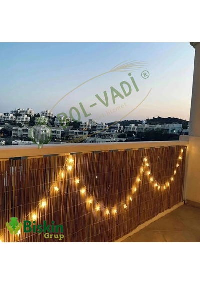Natural 50cm X 300cm Bambu Kamış Hasır Çit Dekoratif Bahçe Balkon Ve Duvar Çiti Reed Fence
