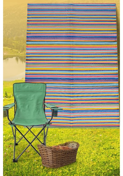 Konfor Halı Savana 8802 Plaj Kamp Piknik Bahçe Halısı Balkon Teras Hasır Mat Savan Halı