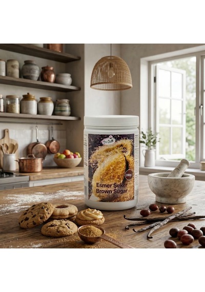 Esmer Şeker 200 Gr Pastacılık Ve Tatlı Tarifleri İçin Doğal Aromalı Kahverengi Şeker