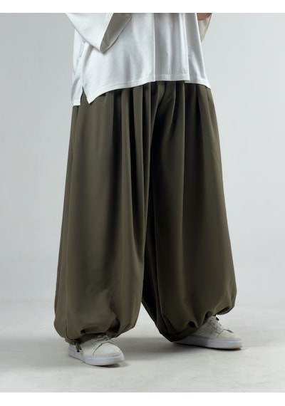 Cocopelli Süper Oversize Haki Erkek Jogger Pantolon Coc3236