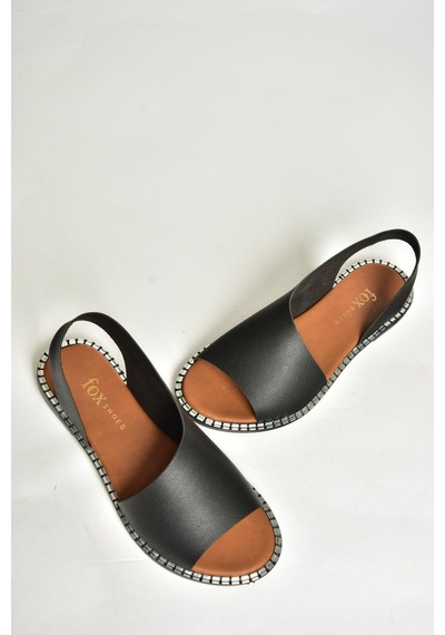 Fox Shoes U876860609 Siyah Kadın Sandalet Siyah