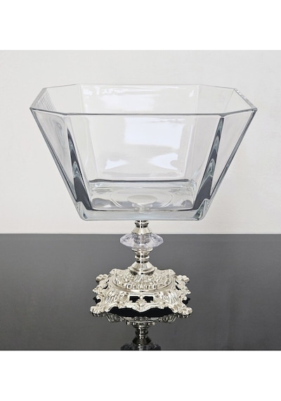 Atabey Home Döküm Gümüş Ayaklı Salata Kasesi Lav Krn299