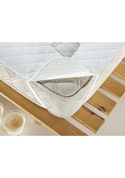 Kapitoneli Sıvı Geçirmez Ped 120X200 Cm Tek Kişilik Alez Krem