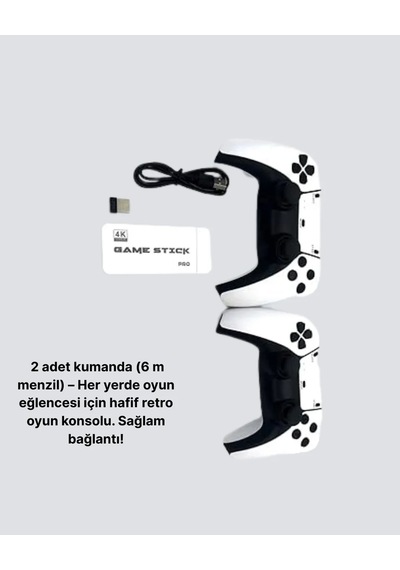 3d Ve 4k Görüntü Kaliteli Çok Oyunculu Retro Oyun Konsolu Çok renkli
