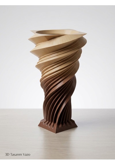 3d Tasarım Vazo Tiramisu Rengi