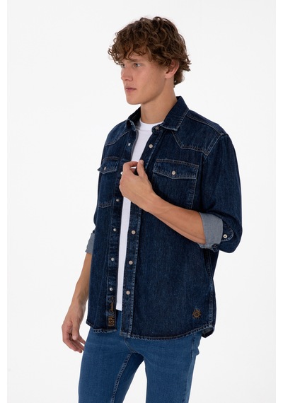 U.s. Polo Assn. Erkek Mavi Gömlek Jean 50308348-dn0022 Mıd Blue