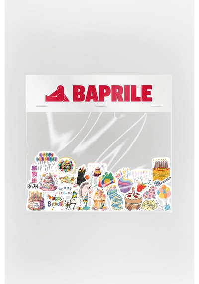 Happy Birthday Sticker Paketi 25 Parça Kaliteli Su Geçirmez Doğum Günü Etiket Seti Çok Renkli