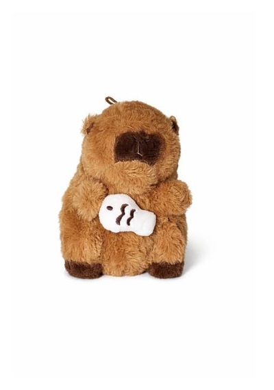 17cm Balıklı Capybara Pelüş Kahverengi