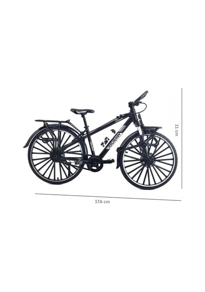 Siyah Yüksek Kaliteli Metal 1:10 Ölçek Koleksiyonluk Die Cast Model Bisiklet Çok Renkli