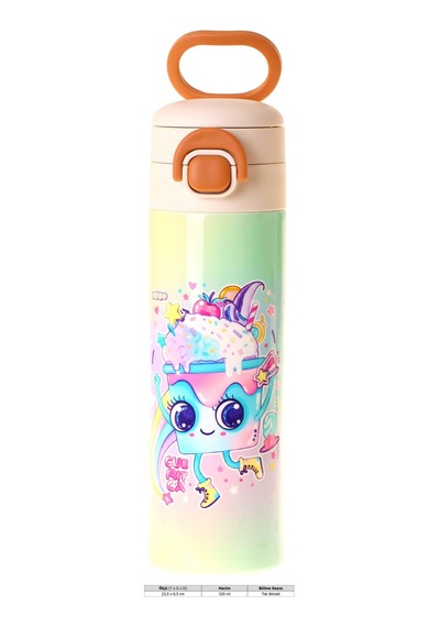 Kaukko Kids 520 Ml Dondurma Desenli Pembe Kız Çocuk Çelik Termos Matara Çift İçim Kilitli Kapak - L5286 Pembe - Sarı Kaukko Kids 520 Ml Dondurma Desenli Pembe Kız Çocuk Çelik Termos Matara Çift İçim Kilitli Kapak - L5286 Pembe - Sarı