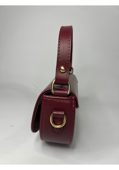 Öznora D Model Mini El, Kol & Omuz Çantası Bordo