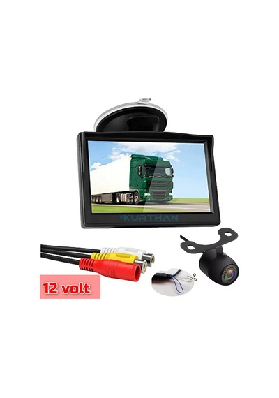 5 İnç Monitör Ve 1 Adet Kelebek Kamera Seti 12 Volt Kayıt Yapmaz