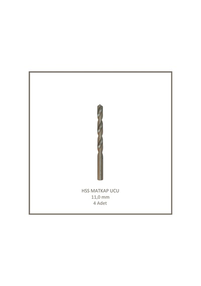 Hss Matkap Ucu 11 Mm, Metal, Ahşap, Plastik İçin 4 Adet