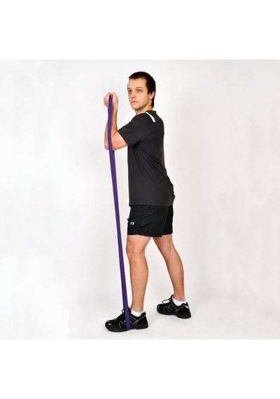 208 Cm Pilates Jimnastik Lastiği Egzersiz Yoga Direnç Bandı Orta-yüksek - Mor 2080x32x4.5 Mm