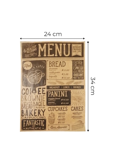 Kitchen Life 30'lu Karışık Desenli Lüx Yağlı Sunum Kağıdı - Sunumluk