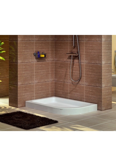 Shower 80X130 Oval Asimetrik Monoblok Duş Teknesi