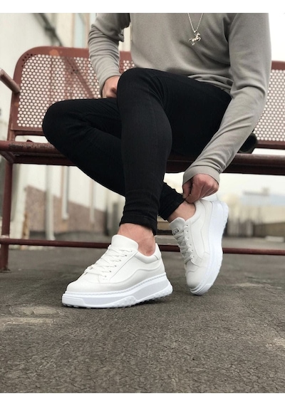 Aymood Jy507 Alone Bağcıklı Cilt Erkek Günlük Sneaker Ayakkabı Cbt Beyaz