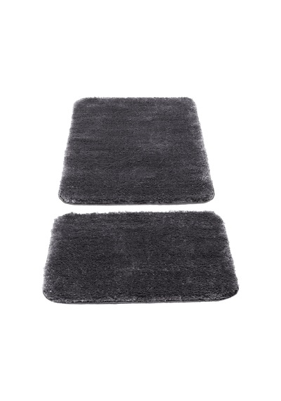 Koza Home Koza Home Segura Peluş Antrasit Kaydırmaz Taban Banyo Paspası Antrasit