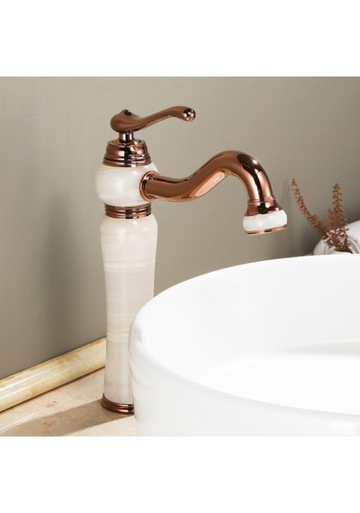 Banyo Çanak Lavabo Bataryası Mermerli Rose
