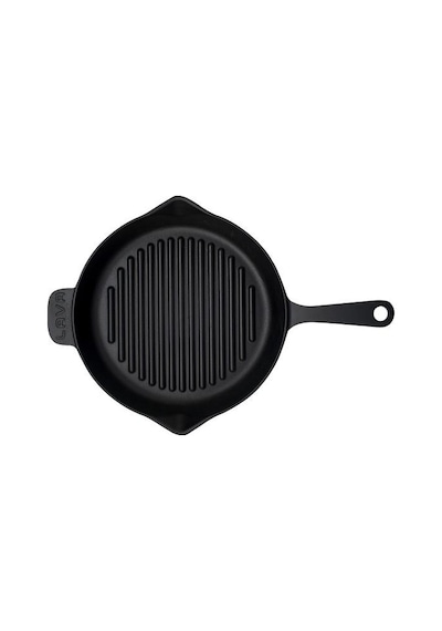 Lava Döküm Metal Kulplu Yuvarlak Izgara Tava 28 CM