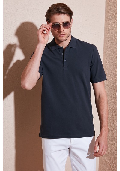 Buratti Pamuklu Regular Fit Düğmeli Erkek Polo Yaka T Shirt 5902127 Antrasit