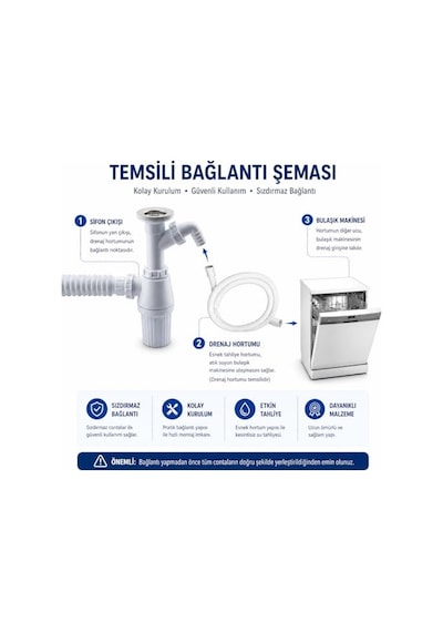 Gama Duşakabin Gider Sifonu 32 Çıkışlı Plastik Standart Duş Troblemi Diğer