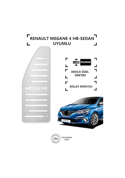 Renault Megane 4 Sedan - Hb Ayak Dinlendirme Pedalı Krom Ayak Dayama Pedalı