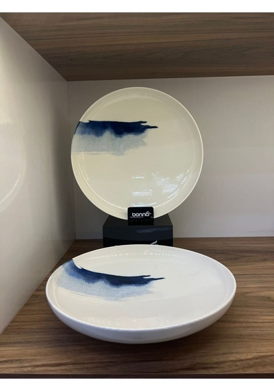 2'li Blue Wave Hygge 28cm Çukur Tabak 1500 Cc Risotto / Salata / Gourmet /sulu Yemek / Servis Çok Renkli