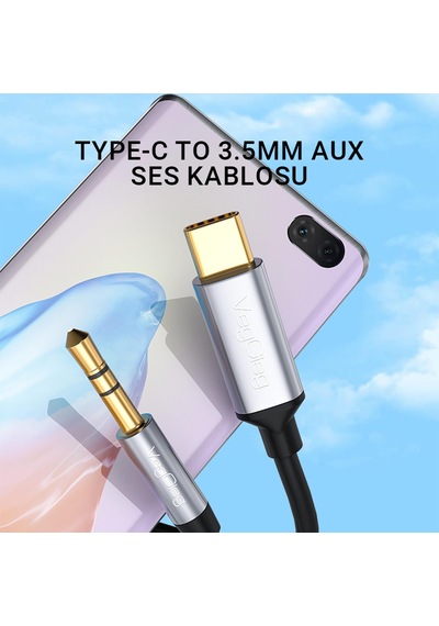 VegGieg V-A624 USB C to 3.5 mm Aux Ses Kablosu 1 M