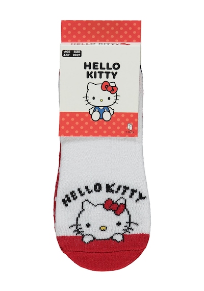 Hello Kitty Kız Çocuk 2'li Babet Çorap 2-12 Yaş Kırmızı