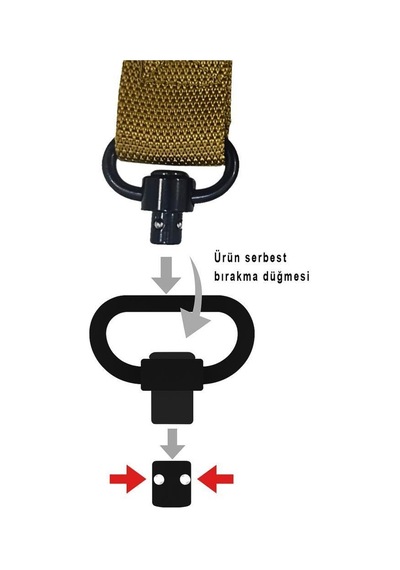 Delux Serisi Dokuma Kolon Bas Çıkar Adaptörlü Kayış Askı Kayışı