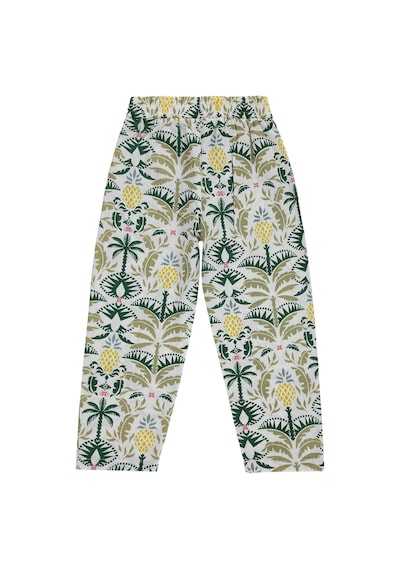 Civil Girls Ananas Desenli 6-9 Yaş Pantolon - Ekru