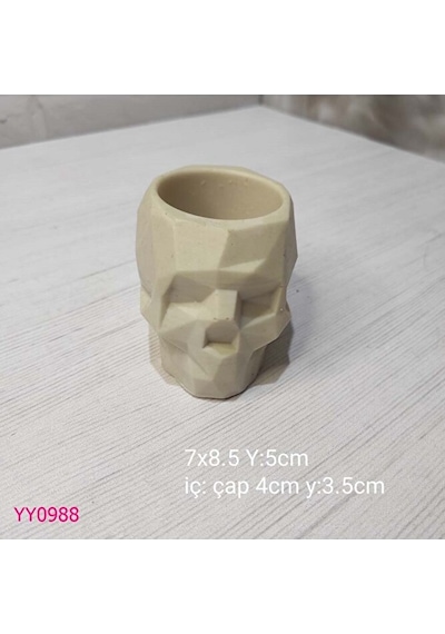 Yy0988 İskelet Saksı Silikon Kalıp