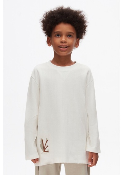 Xo Kids Erkek Çocuk Sweatshirt 8-14 Yaş 47310 Ekru