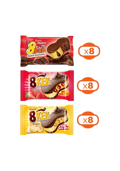 Ülker Dankek 8 Kek 55 Gr 24 Lü Karma Paket