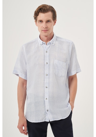 Morven Erkek A. Mavi Keten Trend Regular Fit Düğmeli Yaka Kısa Kol Gömlek 25ys004023311 A. Mavi Morven Erkek A. Mavi Keten Trend Regular Fit Düğmeli Yaka Kısa Kol Gömlek 25ys004023311 A. Mavi