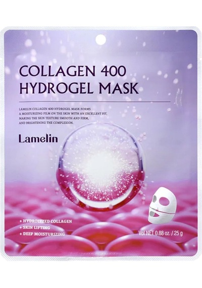 Şeffaflaşan Kolajen Kore Yüz Maskesi Collagen 400 Hydrogel Mask 1 Adet