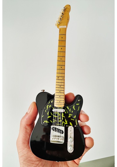 El Yapımı 1/4 Ölçek Minyatür Elektro Gitar Telecaster Black