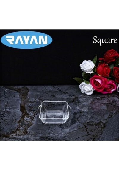 Square Tekli Kare Cam Kahvaltılık Kase Royaleks-25057