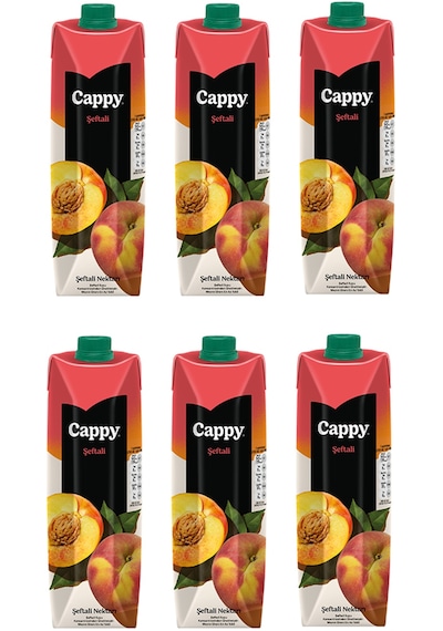 Cappy Şeftali Nektarı 1 Lt X 6 Adet