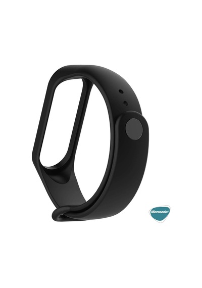 Xiaomi Mi Band 6 İçin Silikon Kordon Siyah Mi Band 6 İle Uyumlu Kordon - Siyah Çok Renkli