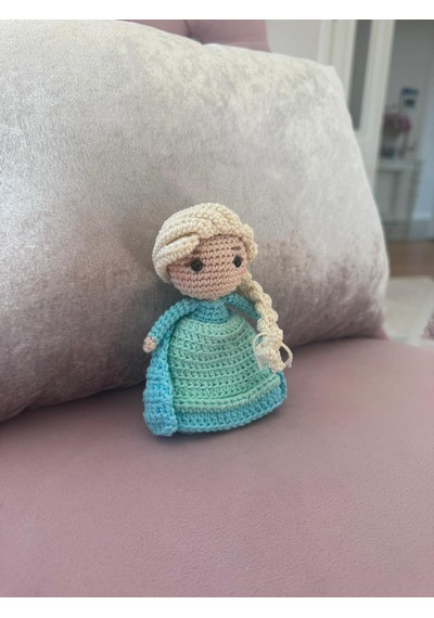 Mini Elsa Amigurumi Oyuncak Bebek 11 Cm 10