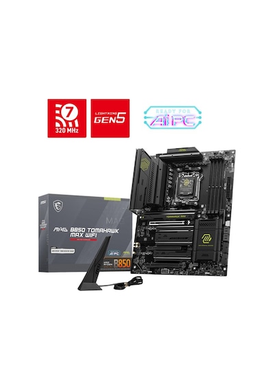 Msı Mag B850 Tomahawk Wıfı Ddr5 8200mhz 1xhdmı 4xm.2 Atx Am5 Amd Am5 9000/8000/7000 Serileri İle Uy