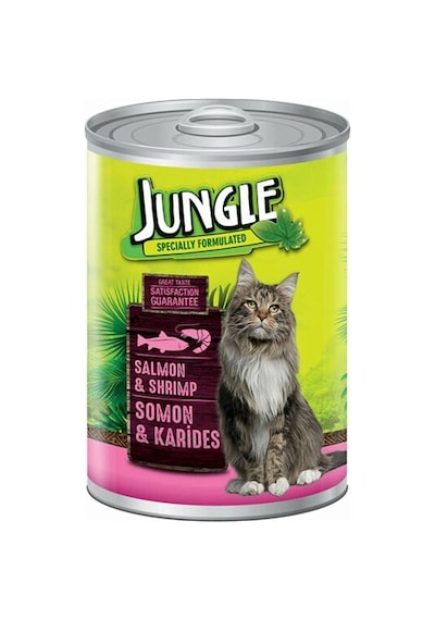 Jungle Somonlu ve Karidesli Konserve Yetişkin Kedi Maması 415 G