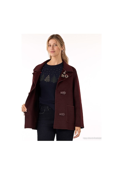 Yargıcı Regular Ceket Yaka Uzun Kol Palto 26kkpl5021x 016 Bordo