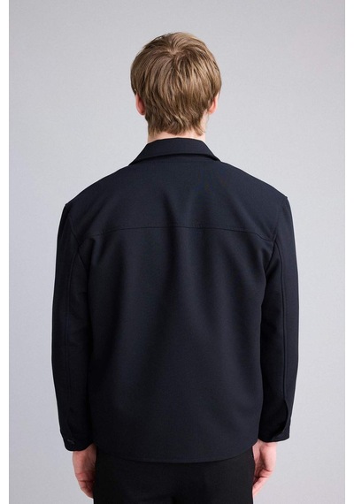Defacto Regular Fıt Polo Yaka Astarlı Blazer Ceket G6393ax26spnv86 Lacivert-nv86
