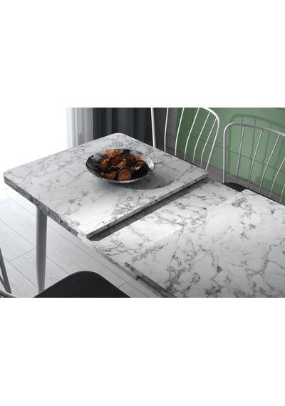 Ay Masa Ve Sandalye Bench Takımı, Yeşil Beyaz, 120x70 Beyaz
